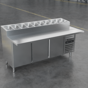3 Door Refrigerated Salad Preparation Table - Extended